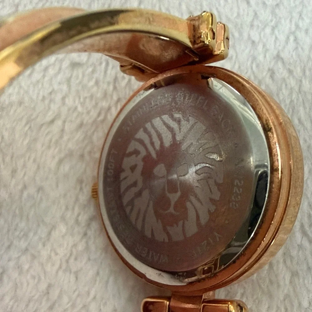 Anne Klein Gold Crystal-Embellished Women's Watch